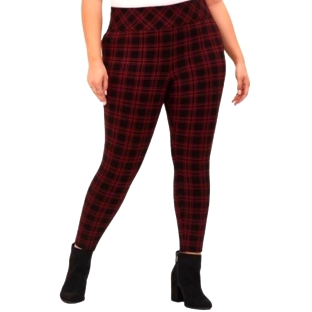 TORRID Plaid Ponte Slim Fix Pixie Pants Various Sizes